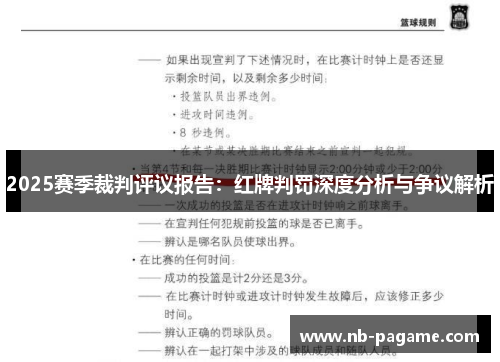 2025赛季裁判评议报告：红牌判罚深度分析与争议解析