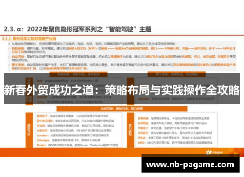 新春外贸成功之道：策略布局与实践操作全攻略